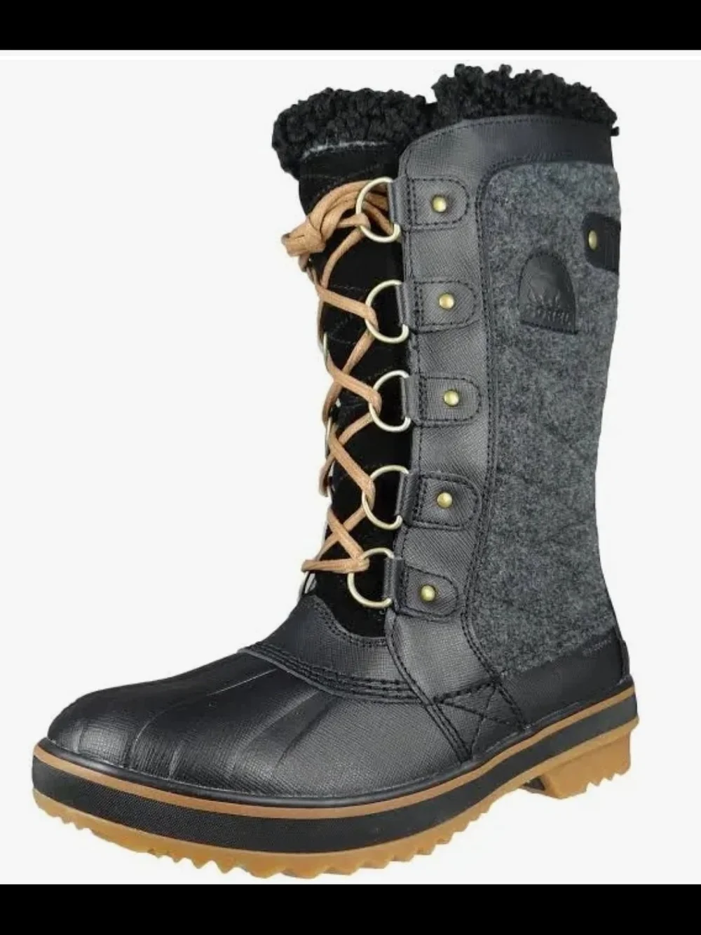NWT Sorel Women's Tofinos 2 Waterproof Winter Lace-Up Boot with Brown Trim